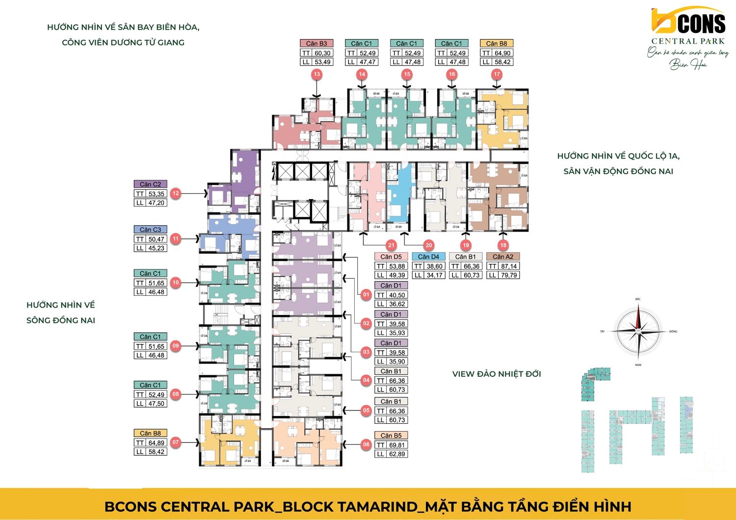 BCONS CENTRAL PARK_BLOCK TAMARIND_MẶT BẰNG TẦNG ĐIỂN HÌNH