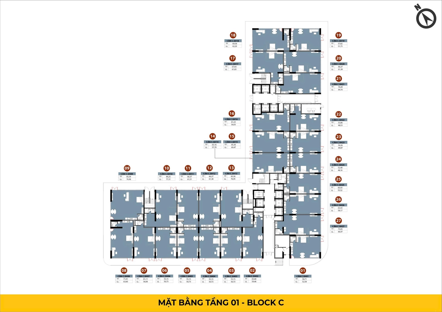 MB TẦNG 01 - BLOCK C